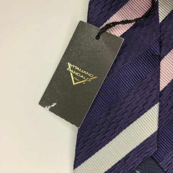 Vitaliano Pancaldi Men's Necktie 100% Silk - Picture 9 of 13